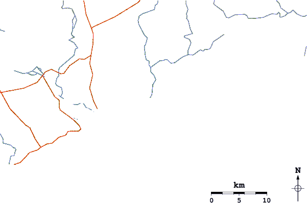 Roads and rivers around Dagbego