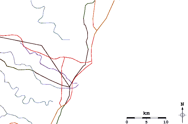Roads and rivers around Dairy Beach (New Pier)