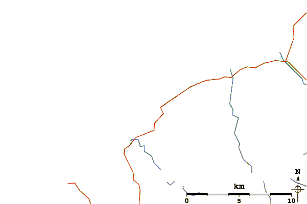 Roads and rivers around Dalbeg (Lewis)