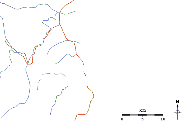 Roads and rivers around Dalmeny Point