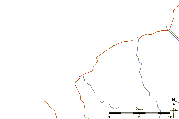 Roads and rivers around Dalmore Bay (Lewis)