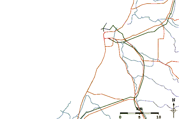 Roads and rivers around Dalyellup Beach