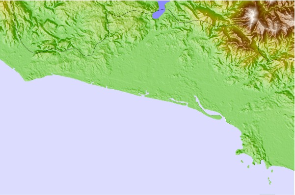 Surf spots located close to Damas Rivermouth