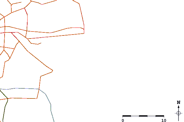 Roads and rivers around Damneck Naval Base