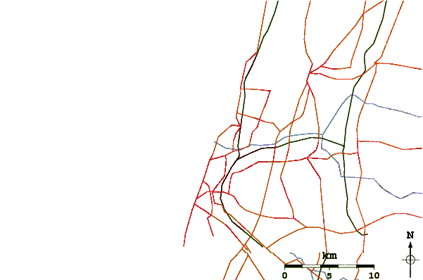 Roads and rivers around Danger