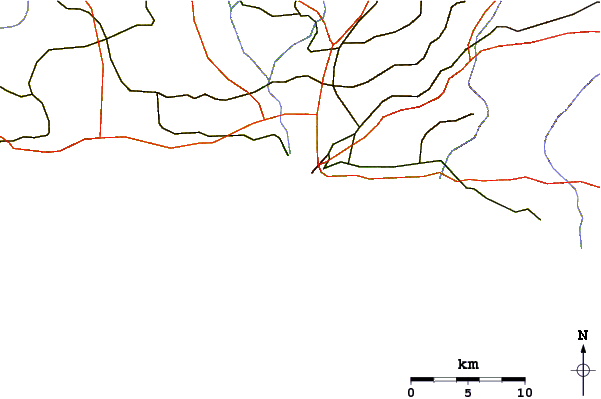 Roads and rivers around DeCameron
