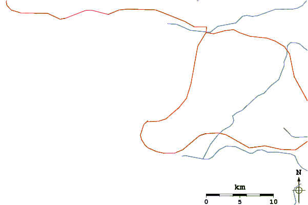 Roads and rivers around De Kelders