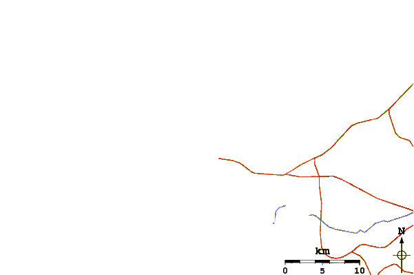 Roads and rivers around Dead Point