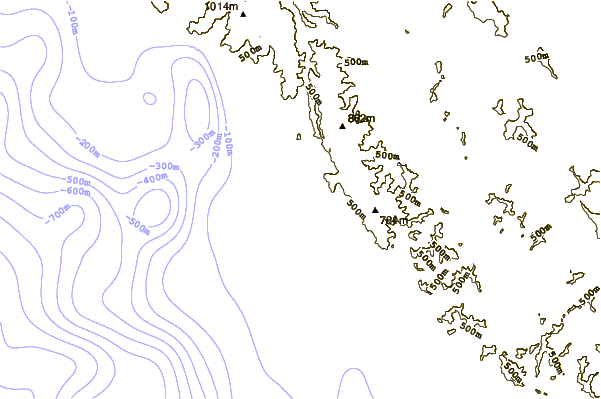 Shoreline around Deadman's