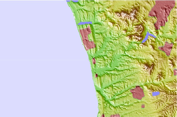 Surf spots located close to Del Mar Beach