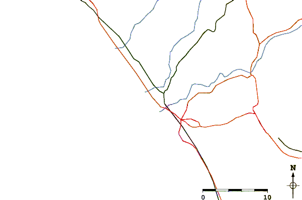 Roads and rivers around Del Mar Jetties