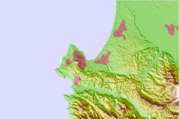 Surf breaks located close to Del Monte Beach