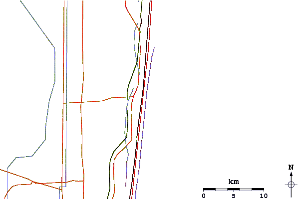 Roads and rivers around Delray Public Beach