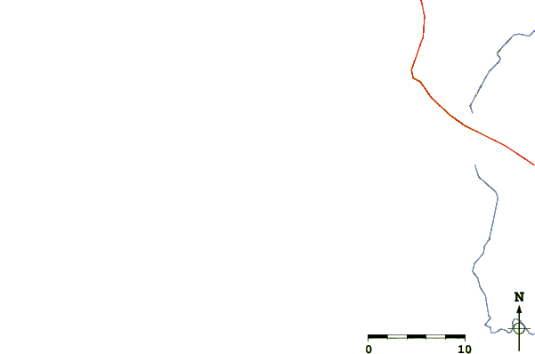 Roads and rivers around Derecha Secreta
