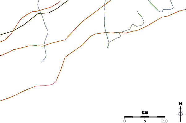 Roads and rivers around Desembocadura de Garzon