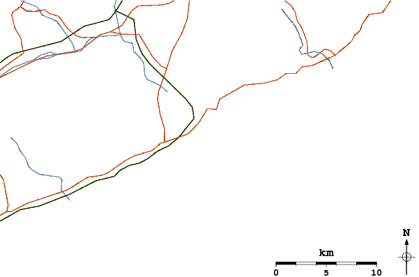 Roads and rivers around Desembocadura del Tordera
