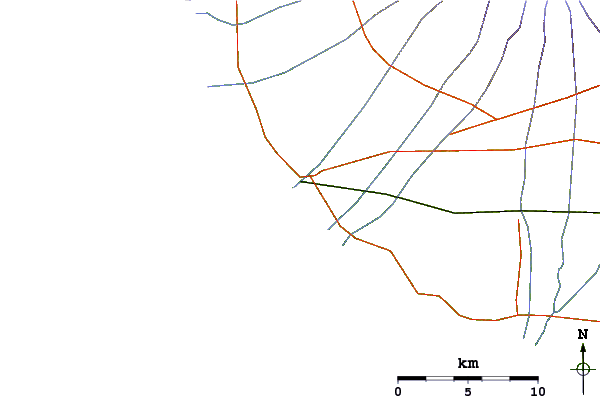 Roads and rivers around Desperation Point