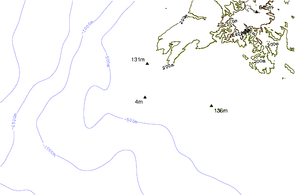 Shoreline around Devils Point