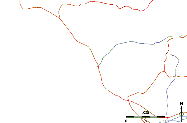 Roads and rivers around Devil's Rock