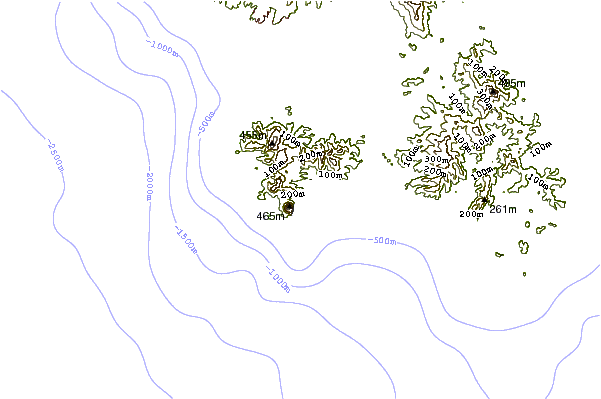 Shoreline around Diam's