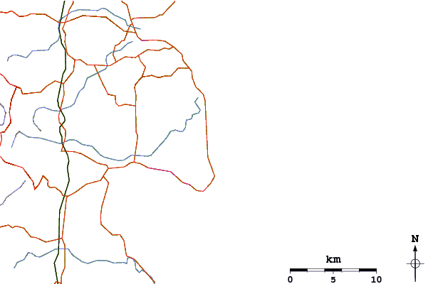 Roads and rivers around Dickys