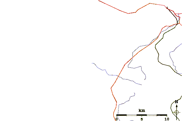 Roads and rivers around Dielette Left