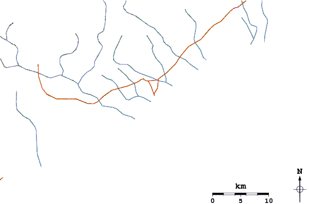 Roads and rivers around Digger