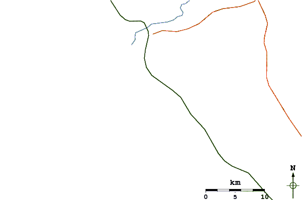 Roads and rivers around Dimas Rivermouth