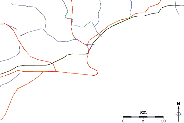 Roads and rivers around Ding Dangs