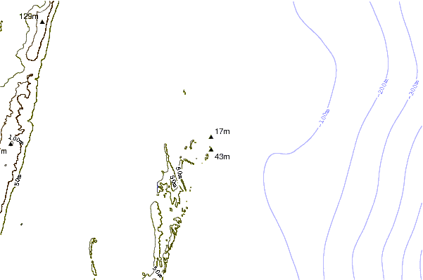 Shoreline around Dinos Left