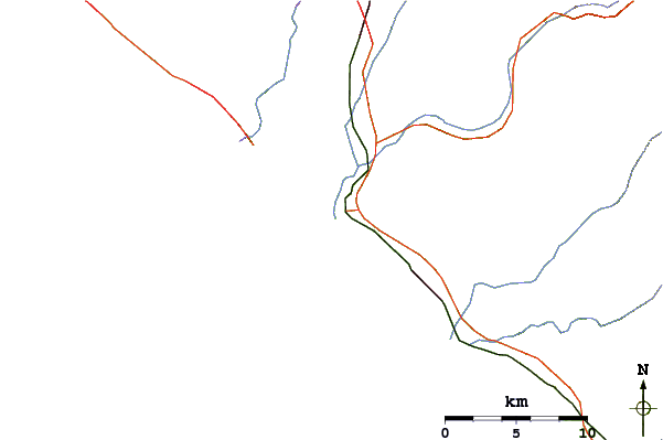 Roads and rivers around Doheney Beach