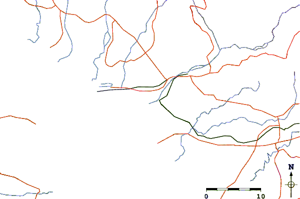 Roads and rivers around Dona Ana