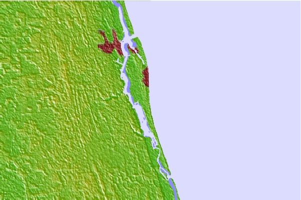 Surf spots located close to Dondanville Road