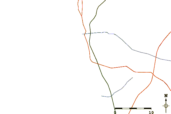 Roads and rivers around Donkin Bay
