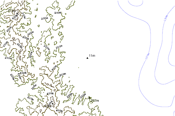 Shoreline around Donut Island