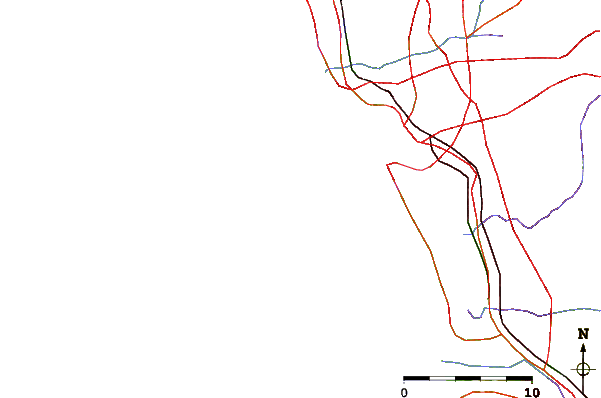 Roads and rivers around Donuts