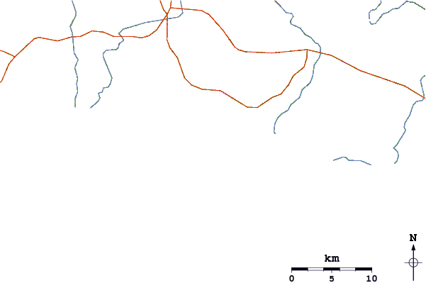 Roads and rivers around Dorado Dos