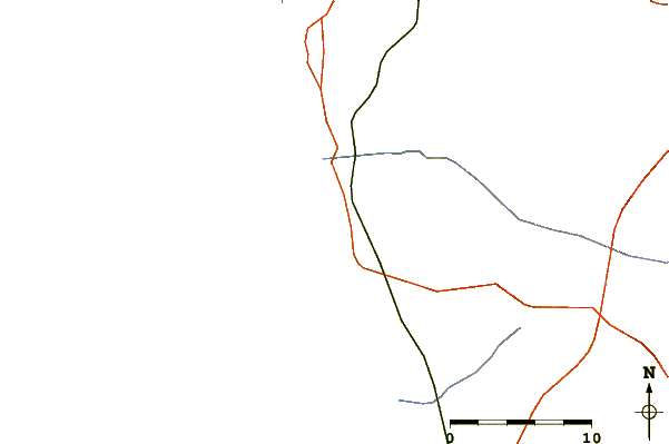 Roads and rivers around Doring Bay