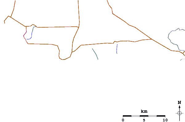 Roads and rivers around Douglas Point