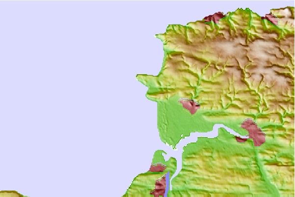 Surf spots located close to Downend Point