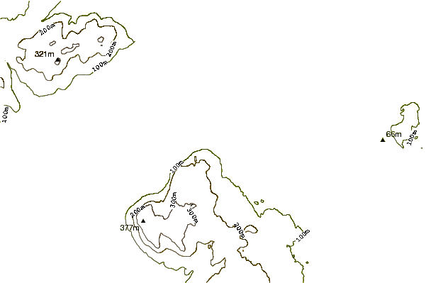 Shoreline around Downhill