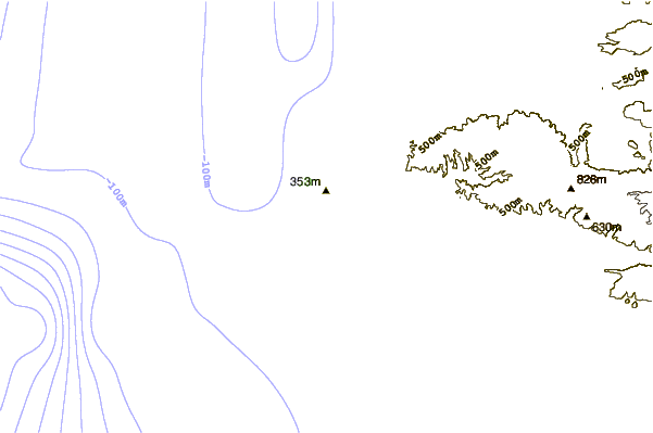 Shoreline around Dracula
