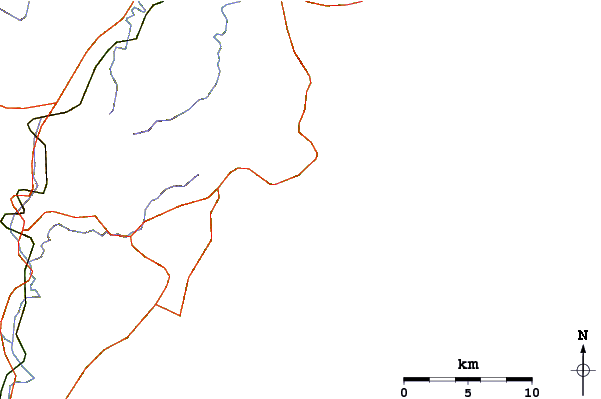 Roads and rivers around Dragons Leaf