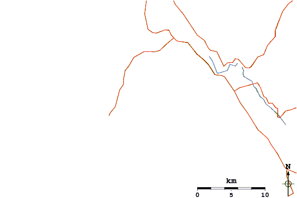 Roads and rivers around Drakes Bay