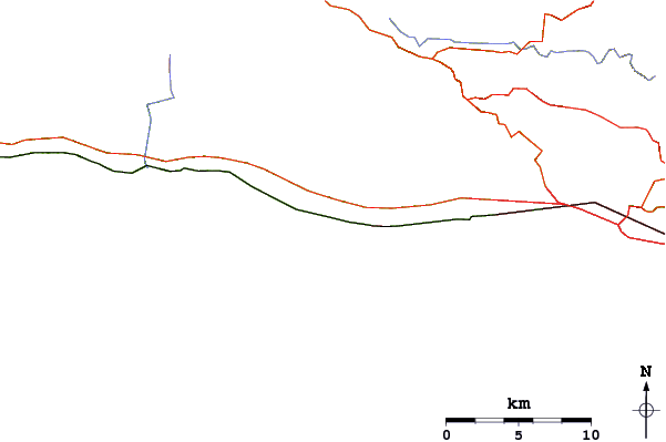 Roads and rivers around Driftwoods
