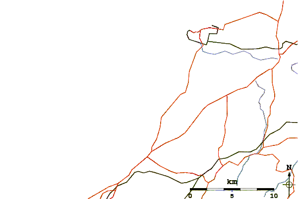 Roads and rivers around Droskyn Point