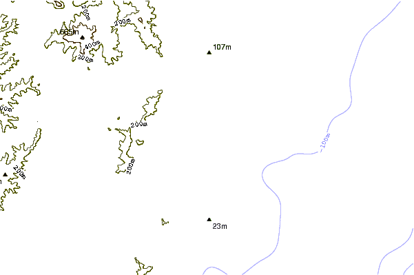 Shoreline around Dum Dums