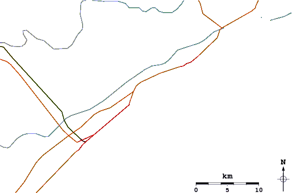 Roads and rivers around Dunes Cove