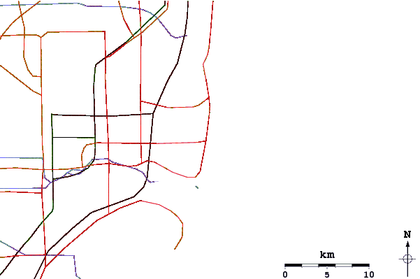 Roads and rivers around Dunes Hotel (Miami)