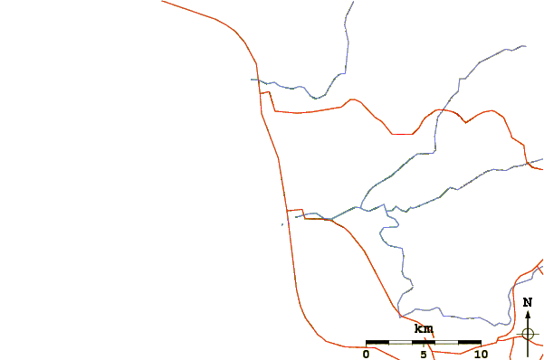 Roads and rivers around Dunes